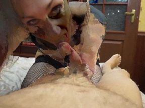 Handjob-Blowjob of married couple in matrimonal bed