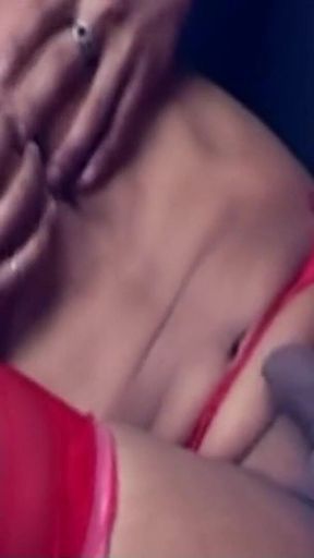 Red Stockings Latin Shemale Outdoor Fucked in Tight Asshole