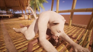 Furry babe fucks her twink boyfriend