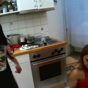 slaves must drink pee at german femdom piss party