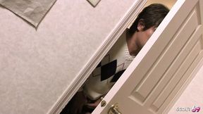 Innocent Japanese teen creampied on first time