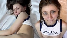 Neighboring Beauty Lost Control &mdash;  Her Small Vagina&#x270C; Can't Handle That Big Cock&#x1F32D;