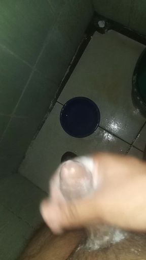 Slim Man Masturbates in His Mother-in-law's Shower While There Is No One at Home