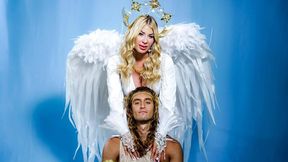 Awesome dick-riding session with a curvy inked blonde Lolly Dames