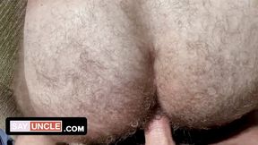 Tattooed studs enjoy some outdoor activities in the backyard
