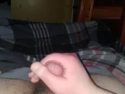 Playing with my sub boy cock