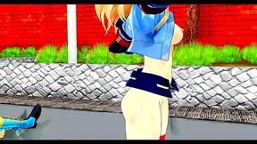 Futanari Beauty Dances Sensually with Girlfriend Under Moonlight