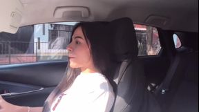 Hot 18-year-old babe gets fingered and moans in public