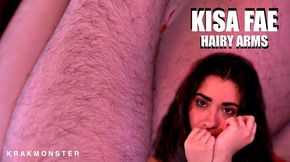 KISA FAE : HAIRY ARMS : EXTREME CLOSE-UPS in HD , hairy fingers , wrist hairs