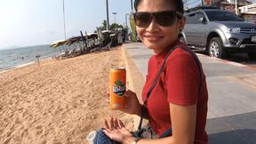 Amateur Thai teen having fun with her two week millionaire BF