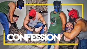 Confession - Soldier Tonny Tickled by Puppies (1080p) Gay Bondage - Gay Domination - Tickling - Foot Fetish - BDSM