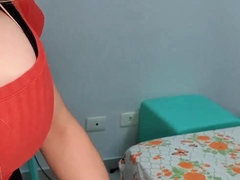 Solo ladyboy masturbation