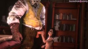 Bioshag - Bioshock Elizabeth Gives A Monster A Blowjob, Facial, And Hardcore Fuck