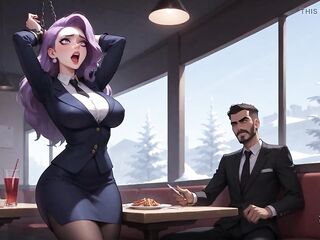 Bound Delight Triple Thong-on Milk Squirting Wench XXX!