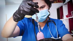 Cruel Nurse DominaFire Edging &amp_ CBT Sounding Patient