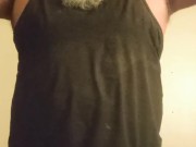 Doing a quick strecth before heading out to the bar