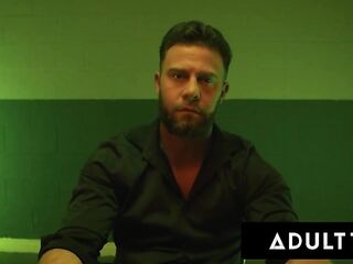 ADULT TIME - PAWG Sex Junkie Anna Claire Clouds Taunts Cop During Interegation Into HARD COARSE SEX!