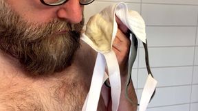 Dude Pissing His White Jocks and Farts
