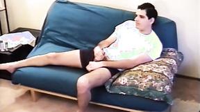 ”Flight attendant Mark strips naked & pleasures himself”