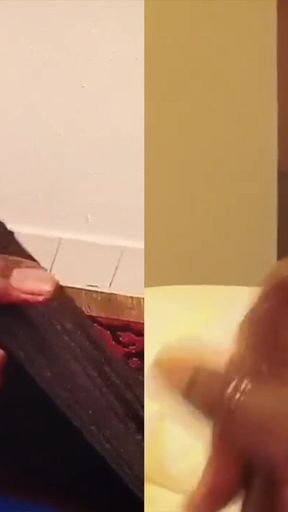 Stroking My BBC Hands Free Cumming Compilation