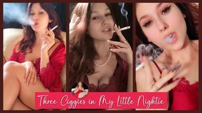 Three Cigarettes in My Lil Red Nightie