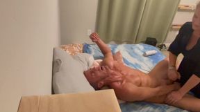 Inciting cock&#x1F32D;-thrust prostate stimulation yields explosive cumshot amidst ravishing female arousal