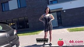 Dirty tattoo MILF Julia savoring a young cock&#x1F346; pounding her snatch! (ENGLISH) Flirts66 com