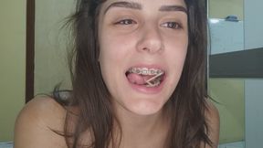 Braces and Blowjob Fantasy - Sucking You with My Elastics On