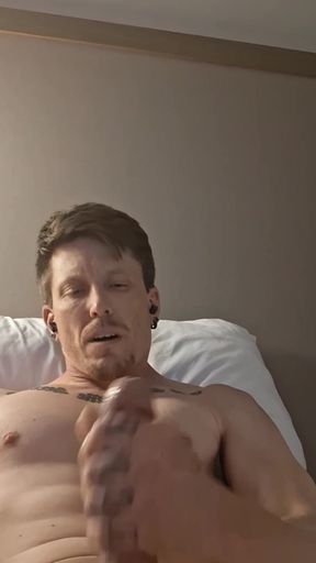 Muscular Guy Jerks off Solo with Massive Cumshot