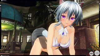 3D HENTAI fucked neko girl in the garden