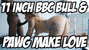 11 INCH BBC BULL & PAWG MAKE LOVE