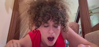 Curly stepmom was craving him inside and got multipel creampies for that