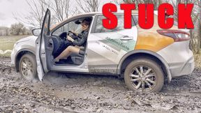IRINA IS STRONGLY STUCK IN THE MUD LEATHER OUTFIT 4K FULL VIDEO 21 MIN
