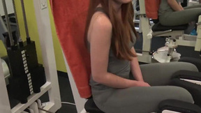 Muscular Boyfriend watches how well-shaped teen hottie cheats on him