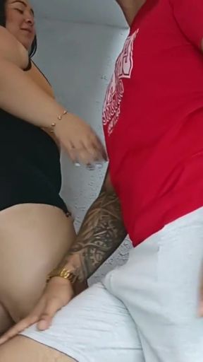 I wait for my neighbor to get out of his house, so I can suck his dick   Clip 1