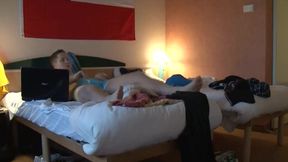 HOSTEL ROOMMATES TAKE TURNS WHACKING OFF WHILE THE OTHER SHOWERS