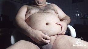 Sweaty Fat Man Masturbation