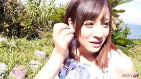 petite japanese step-sister seduce to defloration outdoor fuck while holiday trip in uncensored jav porn