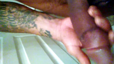 Lisa Neils and Rico Knight share an intimate moment of mutual self-pleasure in the bathroom