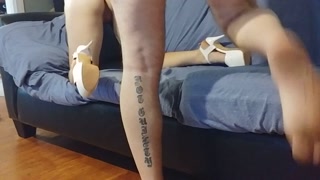 He couldnt wait any longer and fucked me on the couch.