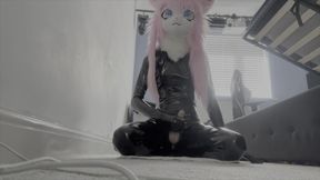 Foxy Steals Masters Camera and records herself masturbating.