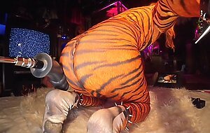 Butt Girl vs Huge Anal Dildos Cosplay Tigra Pt 1