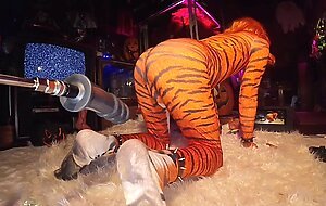 Butt Girl vs Huge Anal Dildos Cosplay Tigra Pt 1