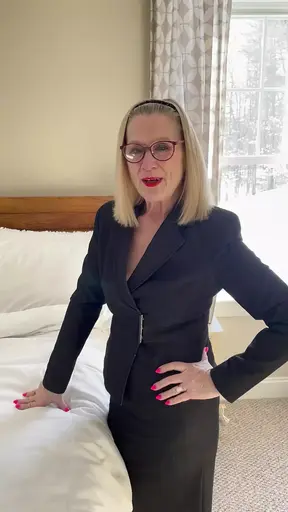 65 YEAR OLD Danielle Dubonnet Gets fucked before her banking job in the morning!