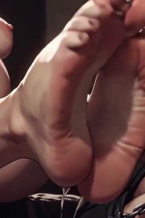Obese SSBBW Licking &amp; Sucking Pregnant Woman Feet - Both Having Orgasms