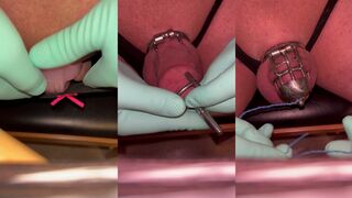 Sissyslut Jenny is putting her worthless Sissycock in a permanent virginity box