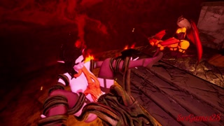 Infernal orgy between beings with big cocks, furries and sexy and horny succubus in Wild Life sex