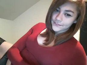 Watch gorgeous girl in black stockings on her bed