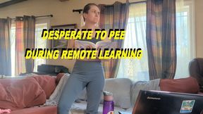 Pee holding desperation during remote learning