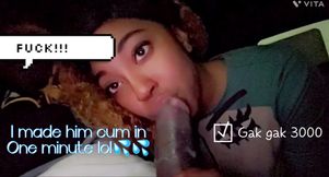 One Minute Man Lol I Made Him Cum so Hard Down My Slut Throat Omg